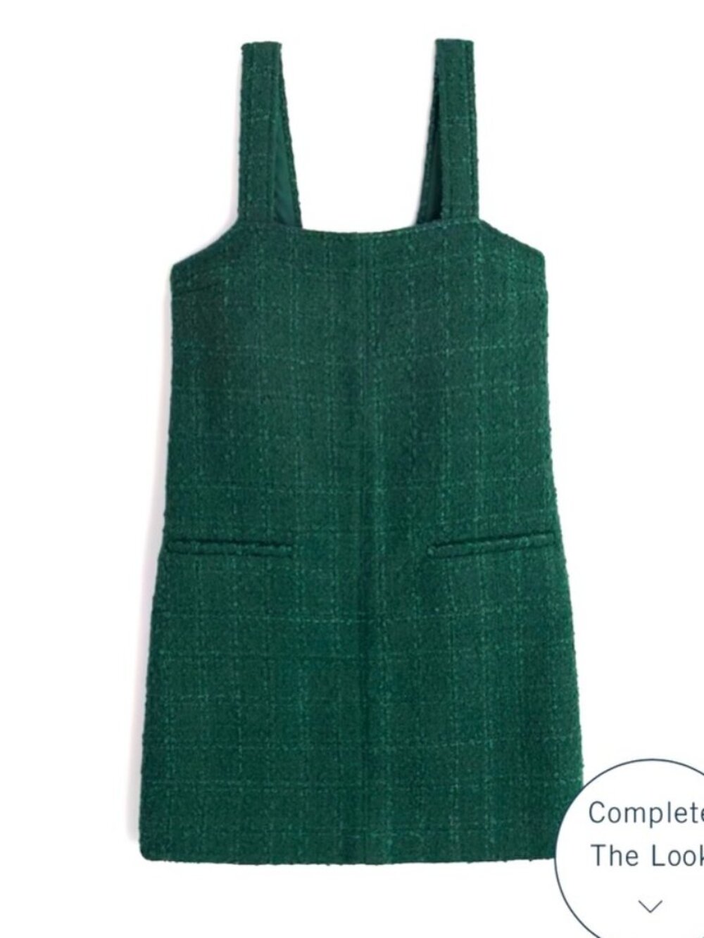 Abercrombie & Fitch Green Tweed Shift Mini Dress- Size Medium Tall